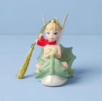 Lenox Disney 2025 Tinkerbell Figurine Ornament Fairy Pixie Sledding On Leaf NEW0