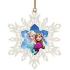 Lenox Disney Frozen Sisters Anna & Elsa Snowflake Ornament China Christmas NEW0