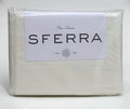 Sferra  Corto Celeste Ivory Queen Sheet Set 4PC Cotton Percale 406TC Italy NEW0