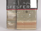 Sferra Blake King Shams 2 Egyptian Cotton/Linen Jacquard Stripes 600TC Italy NEW3