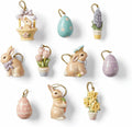 Lenox Easter Celebration Mini Ornament Set of 10 Eggs Bunnies Basket Flowers New0