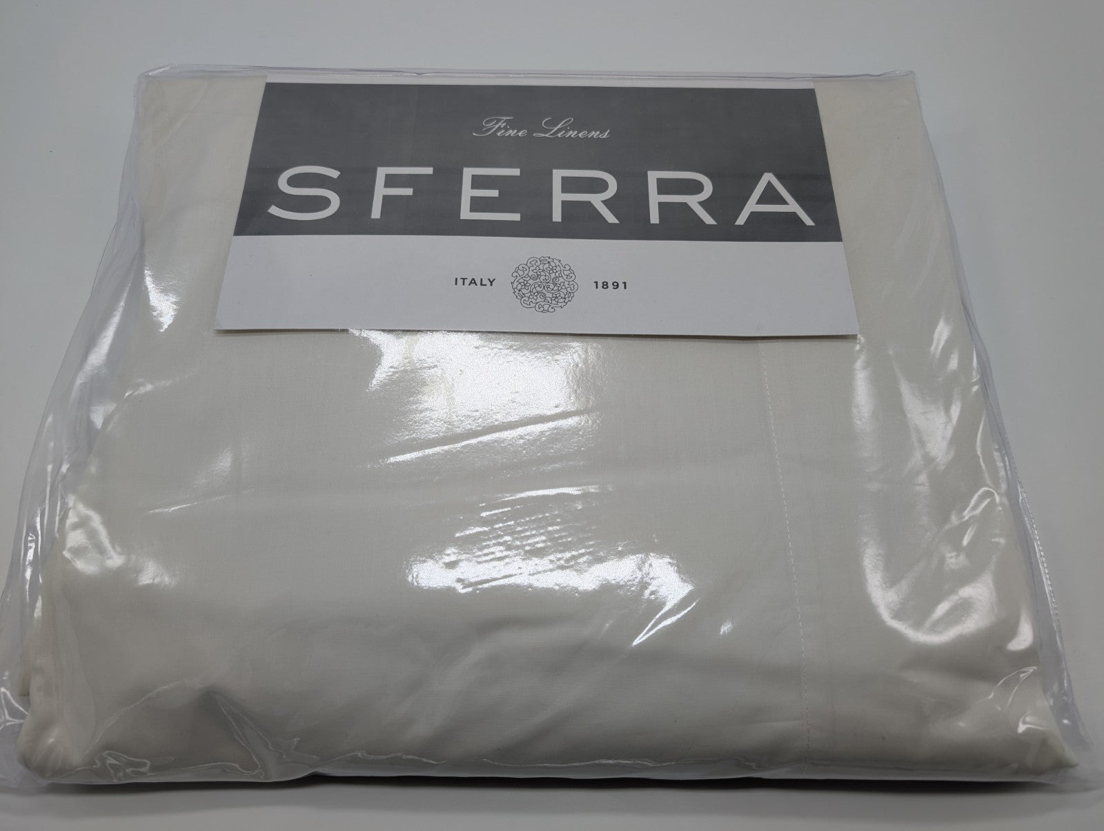 Sferra Celeste Ivory King Sheet Set 4PC 100% Cotton Percale 406TC Soft Italy NEW11