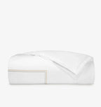 Sferra Squillo White Twin Duvet Platinum Satin Stitch Embroidery Youth Italy NEW3