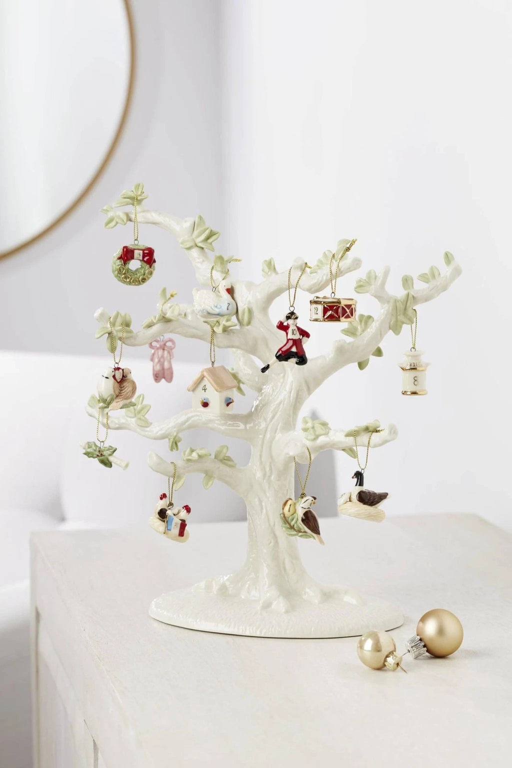 Lenox 12 Days Of Christmas Miniature Tree Ornaments Mini Twelve Set Swans NEW8