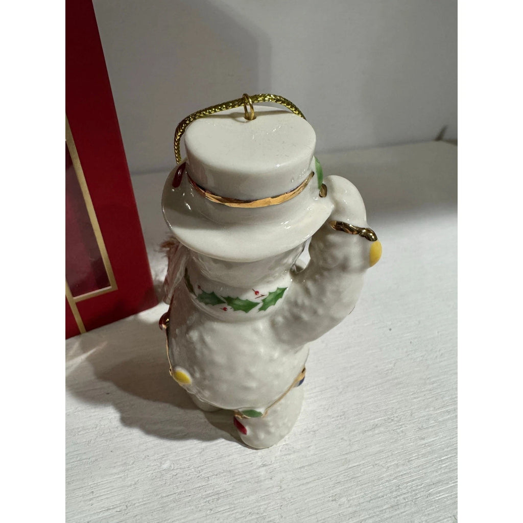 Lenox 2024 Snowman Figurine Ornament Annual with Christmas Lights Gift NEW5