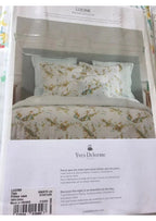 Yves Delorme Lucine King Duvet Set 3PC Floral Print Reversible Lace Finish NEW10