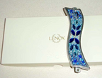 Lenox Mezuzah Case Blue Brilliance Swarovski Crystals Orit Schatzman Israel NEW8