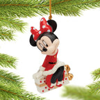 Lenox Disney 2024 Mickey & Minnie Figurine Ornaments 2 Mouse Candy Cane Gift NEW7