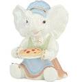 Lenox Lucky Elephant Figurine Gift Of Thanksgiving Pie Baker's Hat LE COA NEW0
