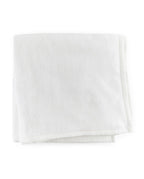 Sferra White Twin Plush Blanket Combed Cotton Home Collection Soft Portugal NEW4