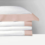 Yves Delorme Walton White  King Duvet Set 3PC  Blush Insert Egyptian Cotton NEW2