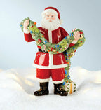 Lenox 2020 Santa Figurine Deck The Halls Decorating With Garland Christmas New3