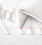 Sferra Fiorina Euro Continental Shams 2 Carnation Embroidery Cotton Percale NEW3