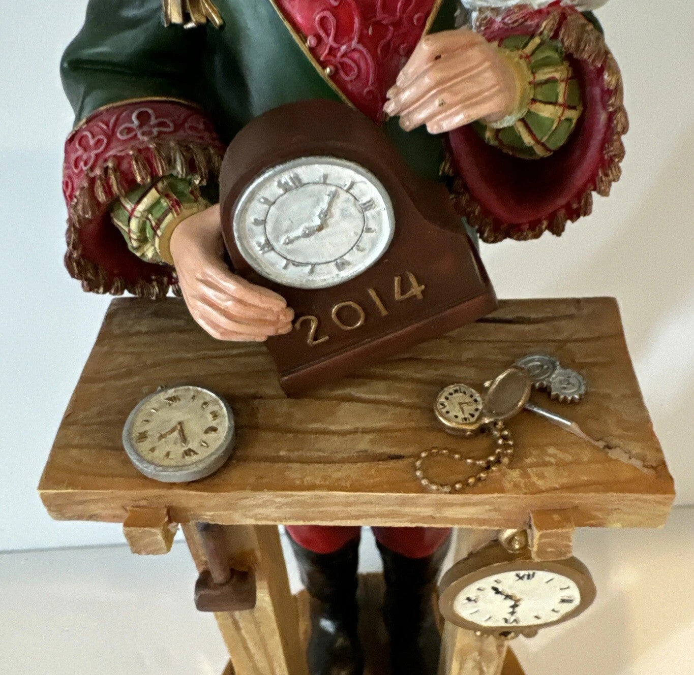Lenox 2014 Santa Pencil Figurine Annual Clock Shop Countdown to Christmas LE NEW7