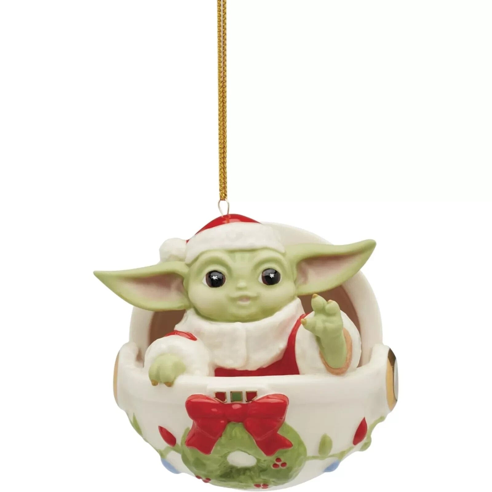 Lenox Disney Grogu In Pram Ornament Figurine Mandalorian Star Wars Christmas NEW2