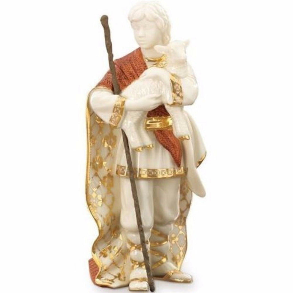 Lenox First Blessing Nativity Shepherd Boy With Lamb Figurine Christmas NEW0