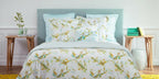 Yves Delorme Lucine Queen Coverlet Quilted Floral Print  Reversible Cotton NEW9