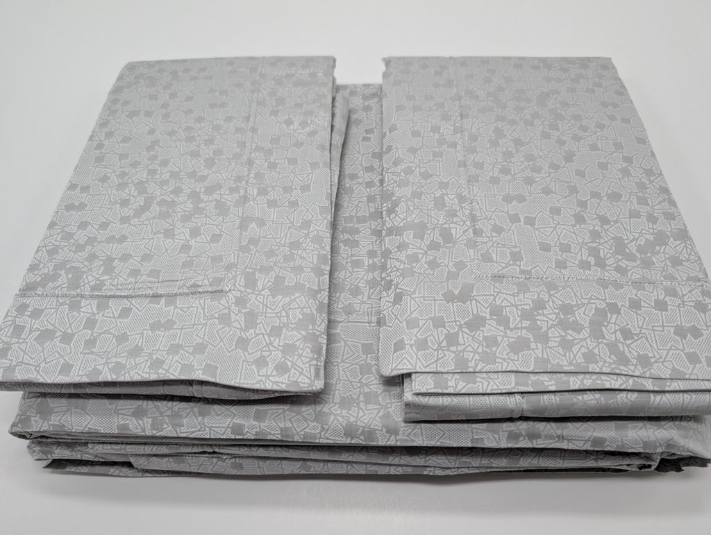 Sferra Catella Queen Duvet Euro Set 3PC Lunar Cotton Sateen Jacquard Italy NEW18