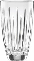 Reed & Barton Crystal Soho Flower Vase 10" Tapered Vertical Cuts Clear Gift NEW0