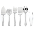 Lenox Garvey Serving Utensil Set 6PC Hostess Flatware Hammer 18/10 Stainless NEW0