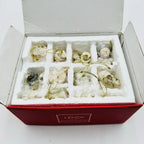 Lenox Snow Pals Snowman Miniature Tree Ornaments Set 12 PC Winter Skis Sled NEW3
