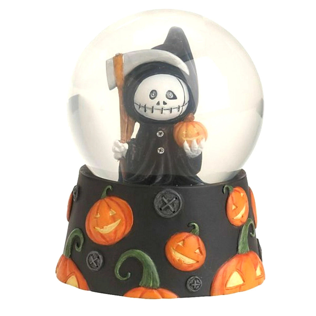 Lenox Halloween The Grim Reaper Lighted Water Globe Figurine Grover Pumpkins NEW5