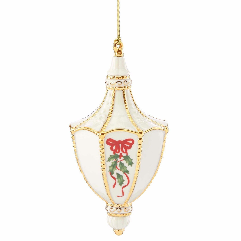Lenox 2015 Annual Holiday Orb Ornament Holly Berries Gold Accents Christmas NEW0