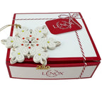 Lenox 2019 Gemmed Snowflake Ornament Annual Red & Green Crystals Christmas NEW11