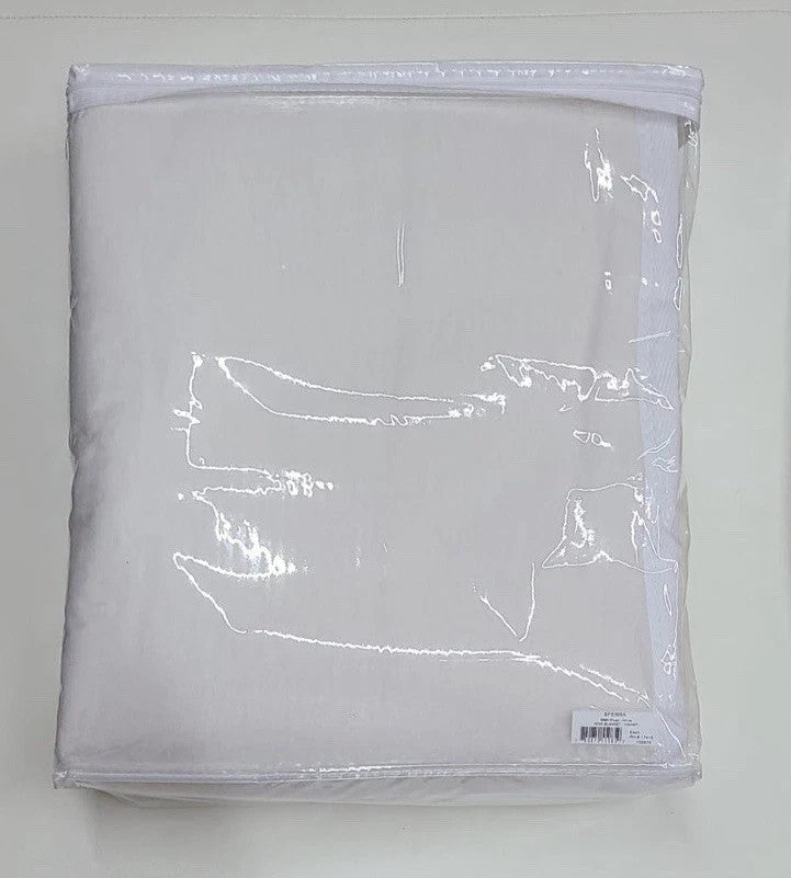 Sferra White Twin Plush Blanket Combed Cotton Home Collection Soft Portugal NEW6