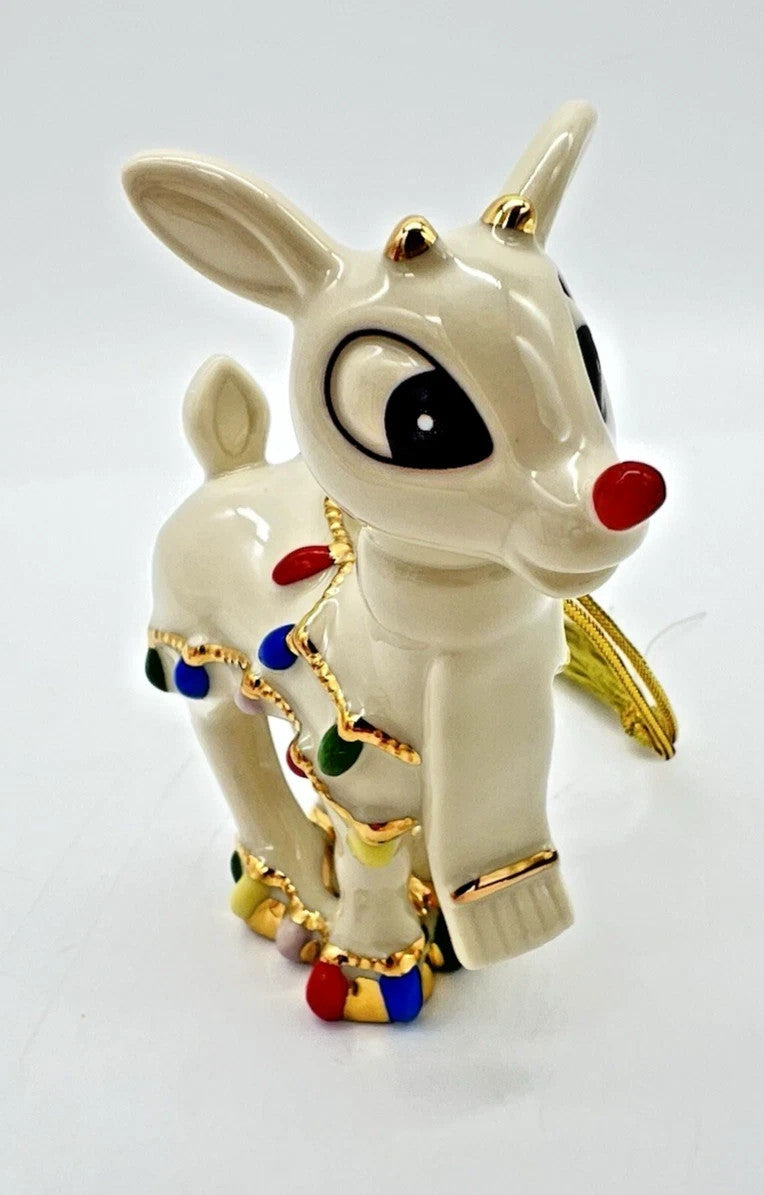 Lenox 2020 Rudolph's Christmas Glow Ornament Figurine Red Nosed Reindeer NEW6