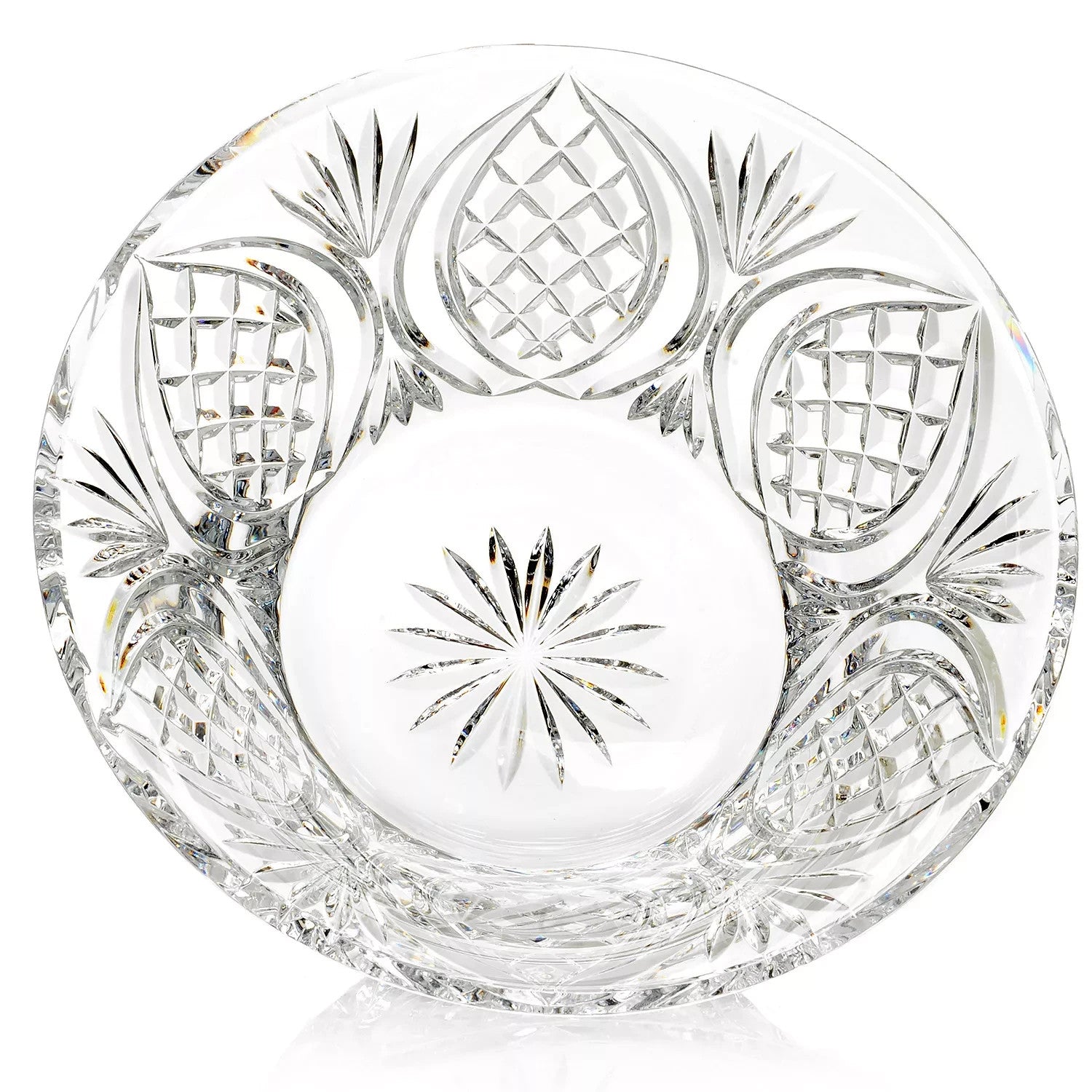 Waterford Crystal Irish Stone Circle Bowl 10" Rosettes Curtis Ireland NEW IN BOX18