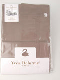 Yves Delorme Triomphe Taupe King Shams Sureau Egyptian Cotton Sateen France NEW0