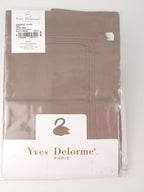 Yves Delorme Triomphe Taupe King Shams Sureau Egyptian Cotton Sateen France NEW0