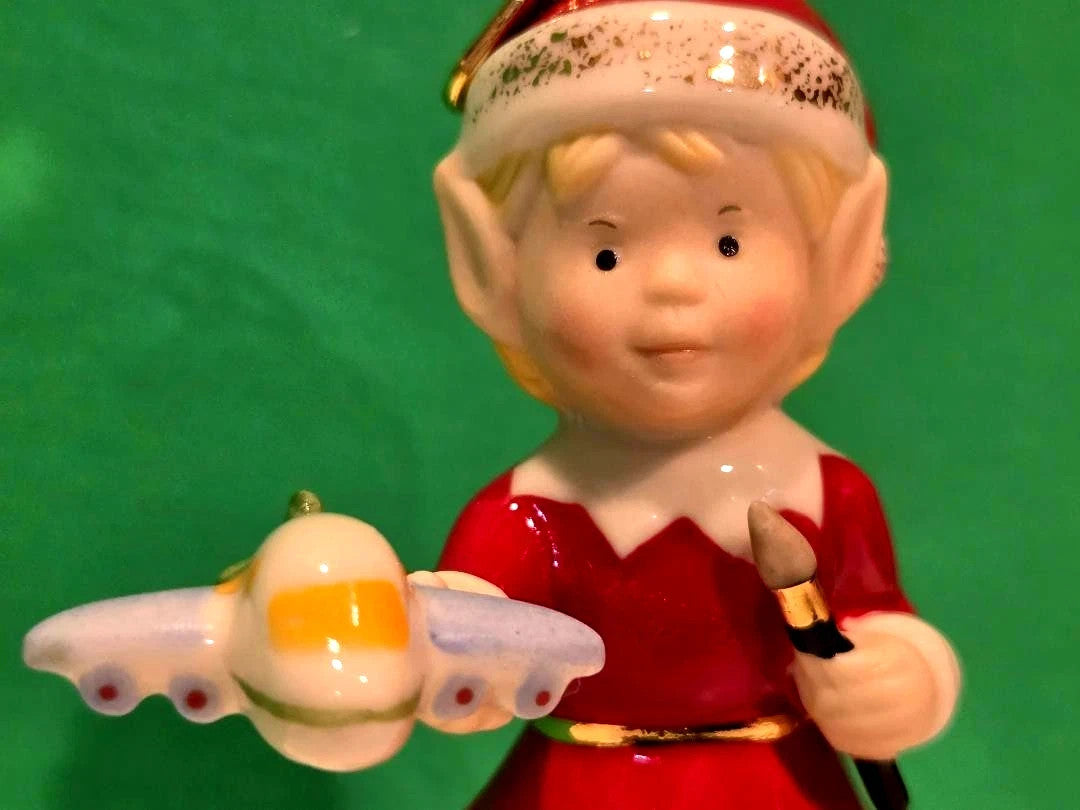 Lenox Edwina The Elf Figurine Ornament Annual Toy Airplane 2015 Christmas NEW10
