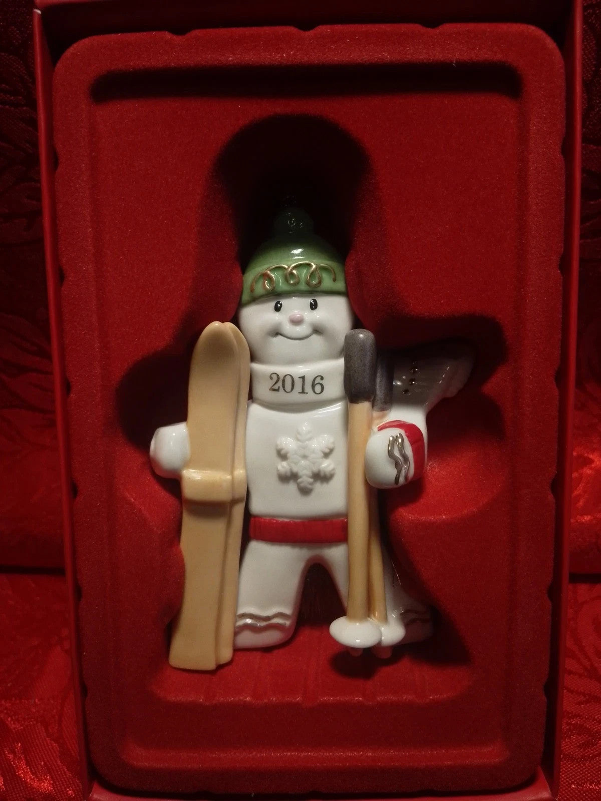 Lenox 2016 Gingerbread Man Ornament Figurine Downhill Ski Delight Christmas NEW6