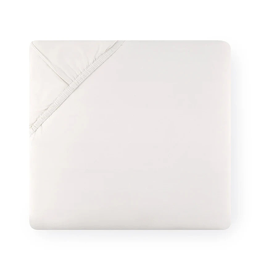 Sferra Celeste Ivory King Sheet Set 4PC 100% Cotton Percale 406TC Soft Italy NEW6