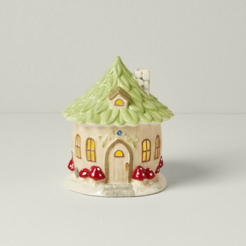 Lenox Lighted Lucky Garden Gnome House Figurine Cottage Christmas LED 7.25" NEW2