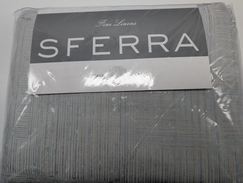 Sferra Modelli Aquamarine King Duvet Set 3PC Cotton Jacquard Reverses Italy NEW13