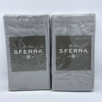 Sferra Squire Grey Tablecloth & 16 Napkins Diamond Pique 70"X126" Easy Care NEW15