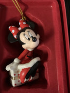 Lenox Disney 2024 Mickey & Minnie Figurine Ornaments 2 Mouse Candy Cane Gift NEW18