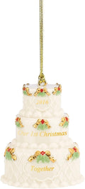Lenox 2016 Wedding Cake Ornament Our 1st First Christmas Together Gift NEW0
