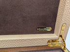Reed & Barton Melrose Beige Jewelry Box Shagreen Leather Section Suede Tray NEW12