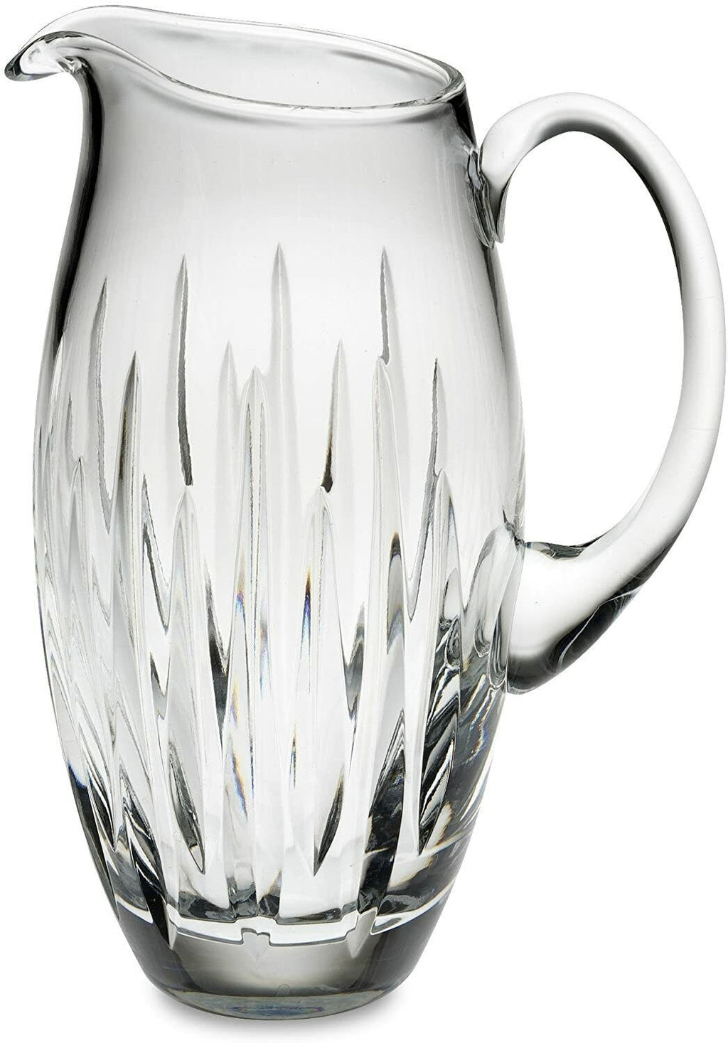 Reed & Barton Crystal Soho Pitcher 9.5" Clear Tapered Vertical Cut 1.5Qt. NEW0
