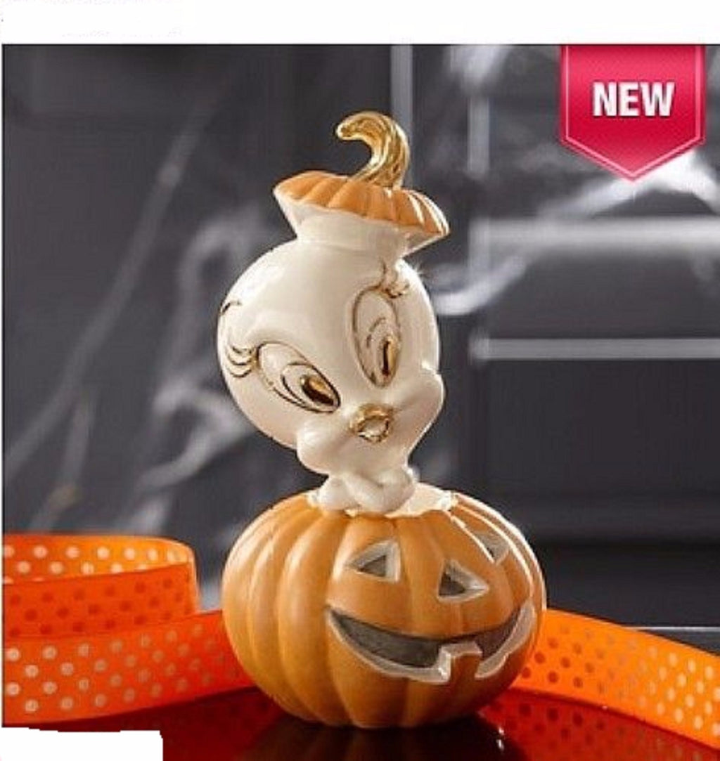 Lenox Halloween Tweety Bird Pumpkin Figurine Jack O Lantern Looney Tunes COA NEW1
