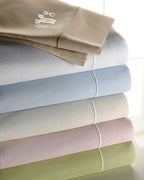 Sferra Marcus Dot White Full Sheet Set 4 PC 100% Pima Cotton Sateen 400TC NEW4