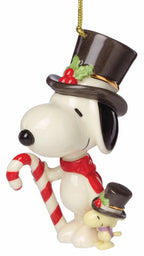 Lenox 2025 Peanuts Snoopy & Woodstock Ornament Candy Cane Beagle Christmas NEW0