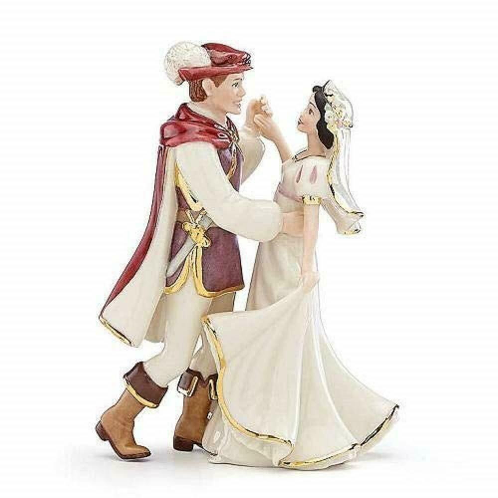 Lenox Disney Snow White & Prince Figurine Wedding Cake Topper Dancing COA NEW3