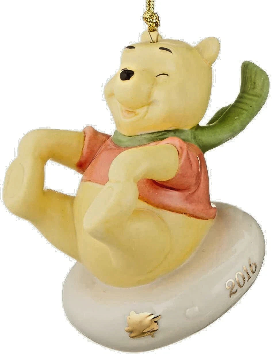 Lenox Disney Winnie The Pooh Ornament Tube Sledding Fun With Pooh 2016 Gift NEW15