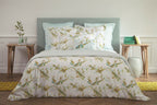 Yves Delorme Lucine King Duvet Set 3PC Floral Print Reversible Lace Finish NEW1