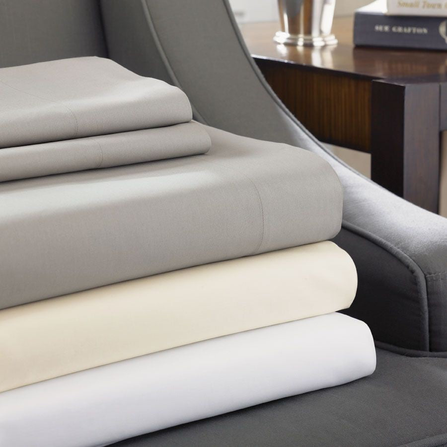 Sferra Celeste Ivory King Sheet Set 4PC 100% Cotton Percale 406TC Soft Italy NEW4